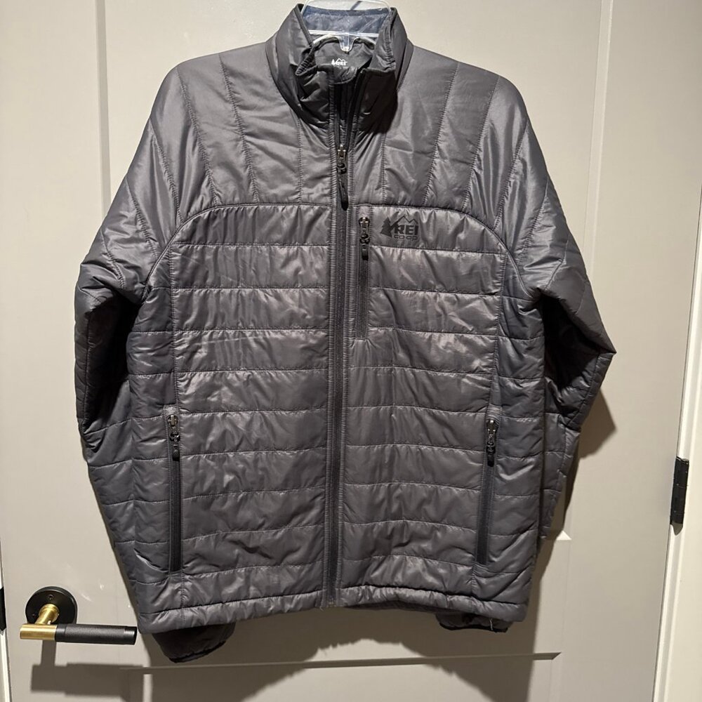Rei Packable Puffer Jacket M Gray - image 1